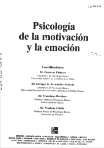 Psicología dela motivación y la emoción