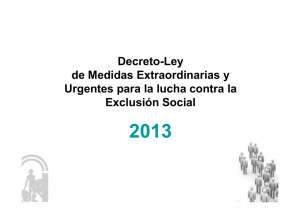 Decreto Ley lucha exclusion Social