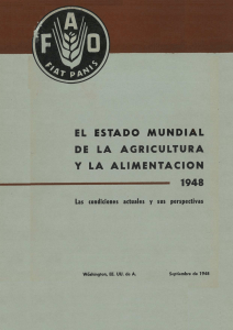 El estado mundial de la agricultura y la alimentacion, 1948
