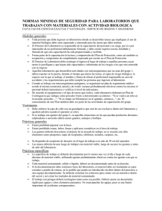 Normas mínimas de bioseguridad - Facultad de Ciencias Exactas y