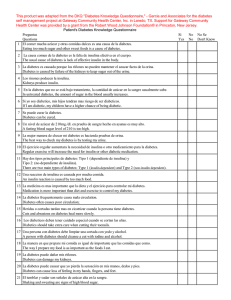 Patient`s Diabetes Knowledge Questionnaire