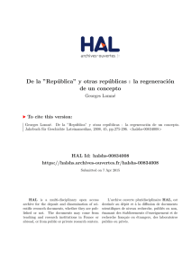 De la ``República`` y otras repúblicas : la regeneración de - Hal-SHS