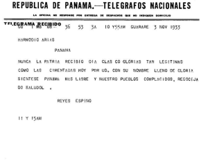 REPUBLICA DE PANAMA.-TELEGRAFOS NACIONALE S