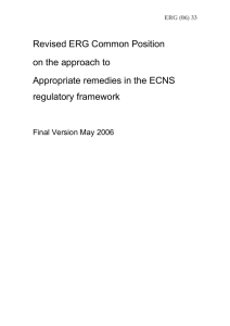 Revised ERG Common Position on the approach to Appropriate