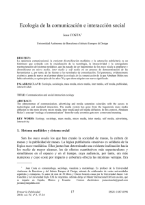 Ecología de la comunicación e interacción social