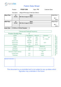 Fabric Data Sheet