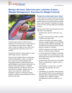 Manejo del peso: Ejercicio para controlar el peso