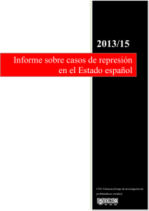 Informe sobre casos de represión en el Estado