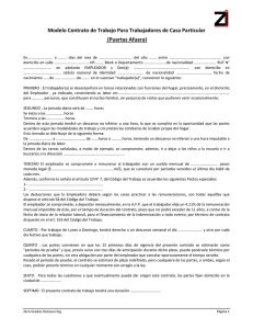 Modelo Contrato Trabajadora Casa Particular Puertas Afuera