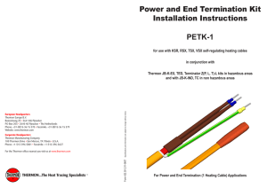Power and End Termination Kit Installation Instructions PETK-1