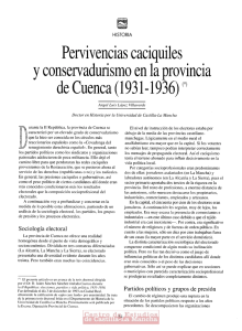 Pervivencias caciquiles y conservadurismo en la provincia de