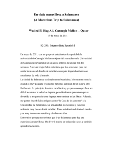 Un viaje maravillosa a Salamanca