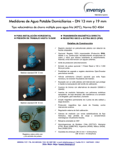 Medidores de Agua Potable Domiciliarios – DN 13 mm y 19 mm