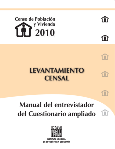 Censo de Población y Vivienda 2010, LEVANTAMIENTO CENSAL