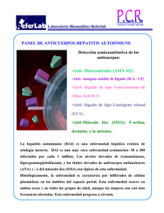 PANEL DE ANTICUERPOS HEPATITIS AUTOINMUNE Detección