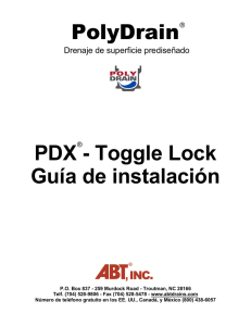PDX - Toggle Lock Guía de instalación
