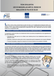 Uso de mascarillas ante el riesgo de inhalación de polvo de sílice