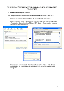 configuración del navegador para el uso del registro telemático