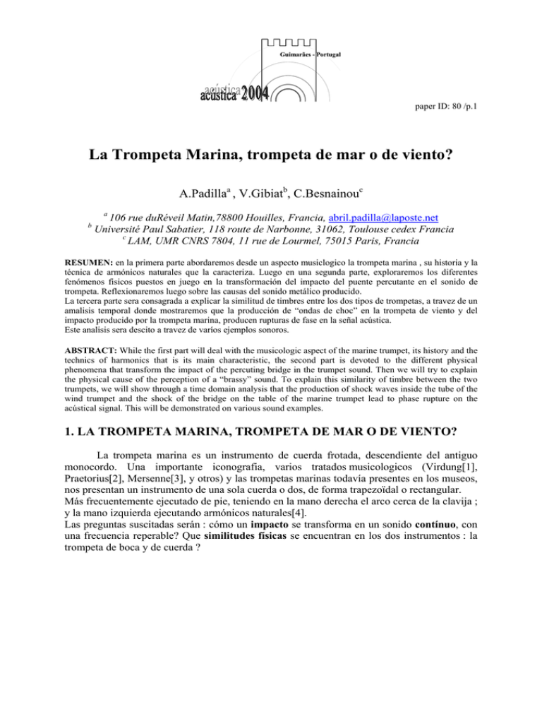 La Trompeta Marina, trompeta de mar o de viento?