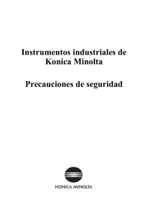 Instrumentos industriales de Konica Minolta Precauciones de