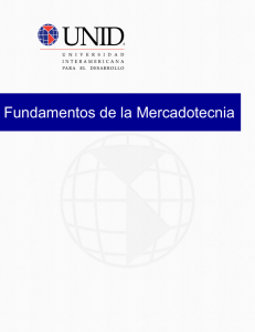 Fundamentos de la Mercadotecnia