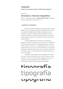 Tipografía Jerarquías y refuerzos tipográficos