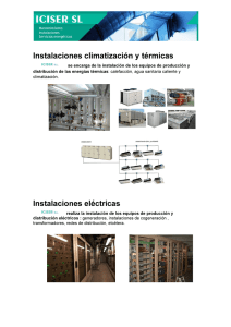 Instalaciones climatización y térmicas Instalaciones eléctricas