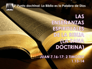 Las enseñanzas espirituales de la Biblia (la sana doctrina)