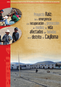 Proyecto Raíz: De la emergencia a la recuperación y protección de