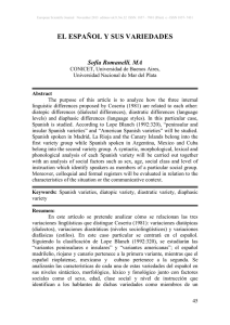 el español y sus variedades - European Scientific Journal, ESJ