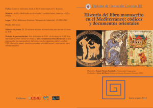 Historia del libro manuscrito en el Mediterráneo: códices y