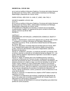 DECRETO No. 1278 DE 1994 por el cual se modifica la Estructura