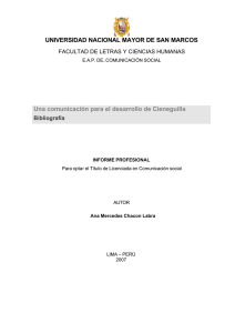 Una comunicaci&oacute;n para el desarrollo de Cieneguilla