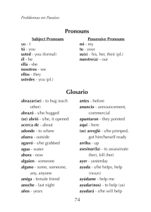 Pronouns Glosario