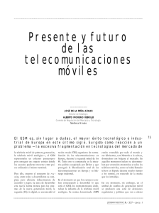 PRESENTE Y FUTURO DE LAS TELECOMUNICACIONES MÓVILES