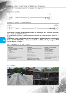 LINEA DE CABLE HORIZONTAL ACABADO KIT SEKURALT