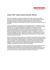 Honda “HEV” Hybrid Vehicle (Scooter Híbrido)