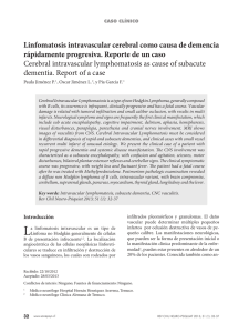 Linfomatosis intravascular cerebral como causa de demencia