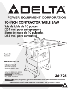 36-725 10-Inch contractor table Saw