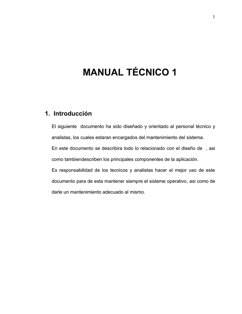 Manuales Técnico Y De Usuario