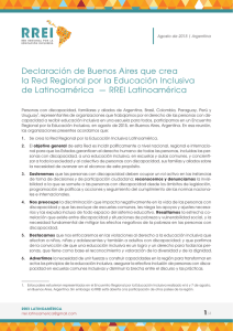 Declaración de Buenos Aires que crea la Red Regional por la