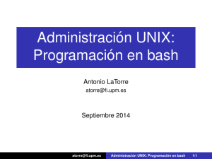 Administración UNIX: Programación en bash