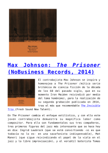 Max Johnson: The Prisoner (NoBusiness Records