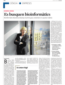 Es busquen bioinformàtics - BIOINFORMATICS BARCELONA