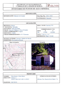 ESTUDIO DE LAS AGUAS MINERALES Y TERMALES DE LA