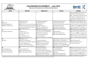 Julio 2016 - Bolsa de Barcelona