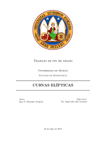 Curvas elípticas - Universidad de Murcia