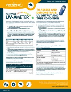 to assess and demonstrate uv output and tube condition