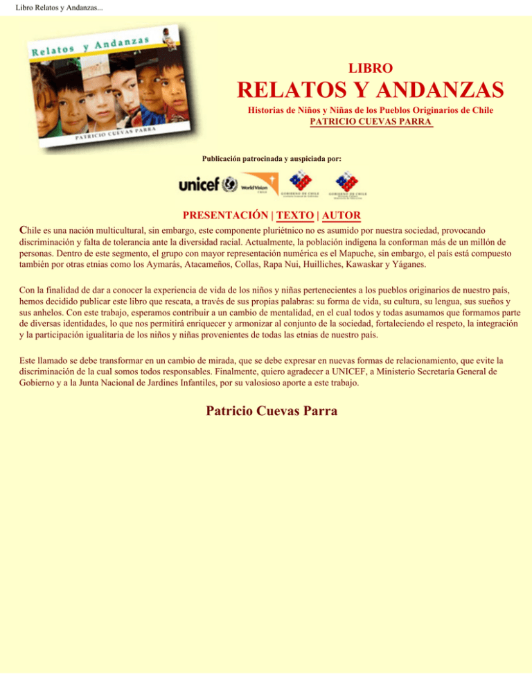 Libro Relatos Y Andanzas 