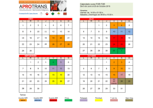 Calendario curso FOR FOR